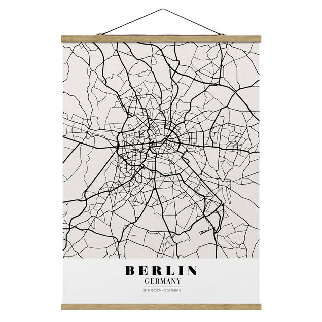 Quadri vintage Mappa di Berlino - Classica