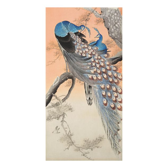 Quadri animali Illustrazione vintage di pavone asiatico I