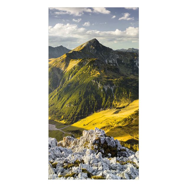 Rivestimento per doccia - Montagne e valle delle Alpi della Lechtal in Tirolo