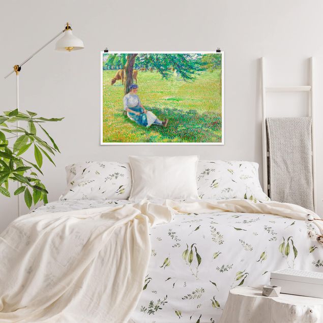 Post impressionismo quadri Camille Pissarro - Cowgirl, Eragny