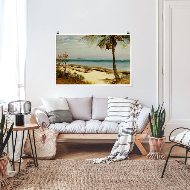 Riproduzioni quadri famosi Albert Bierstadt - Costa tropicale