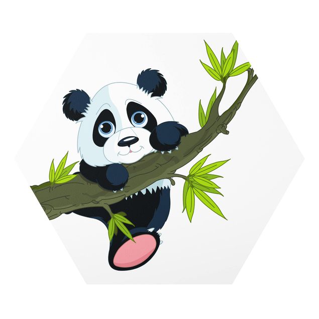 Quadri moderni per arredamento Panda arrampicatore