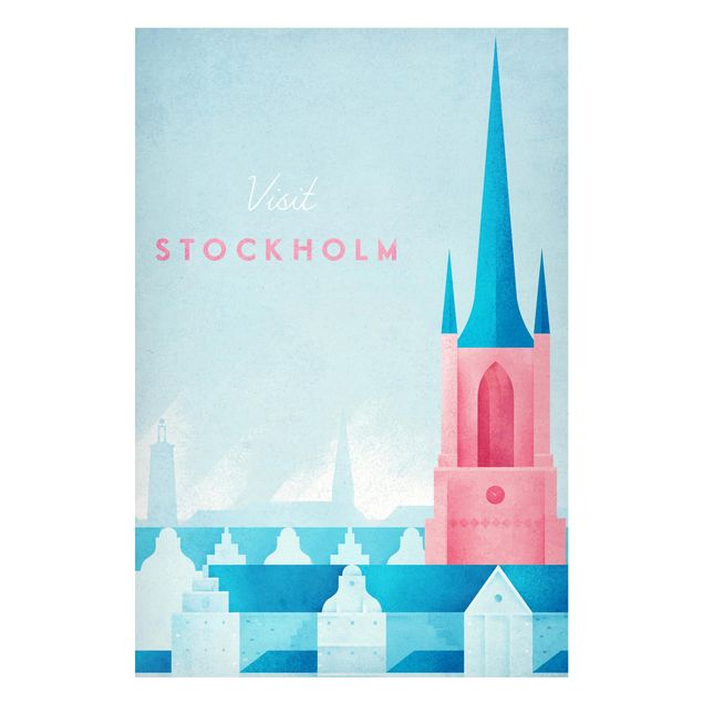 Quadro vintage Poster di viaggio - Stoccolma