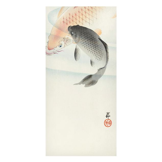 Quadri stile vintage Illustrazione vintage di pesci asiatici I