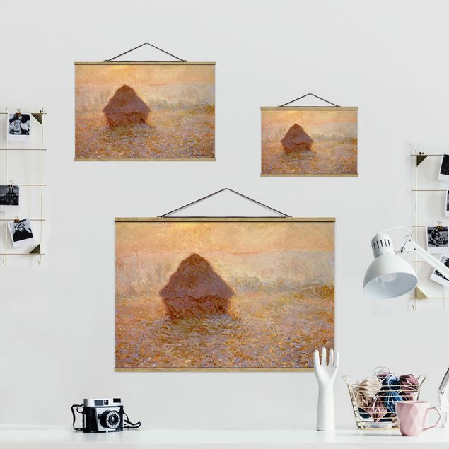 Riproduzione quadri famosi Claude Monet - Un pagliaio nella nebbia