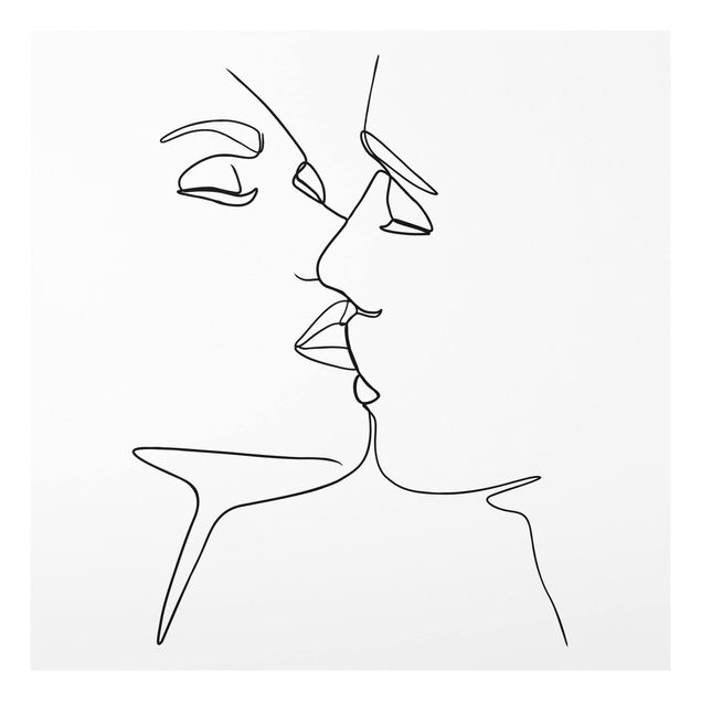 Corrente artistica Line Art Line Art - Facce da bacio Bianco e Nero