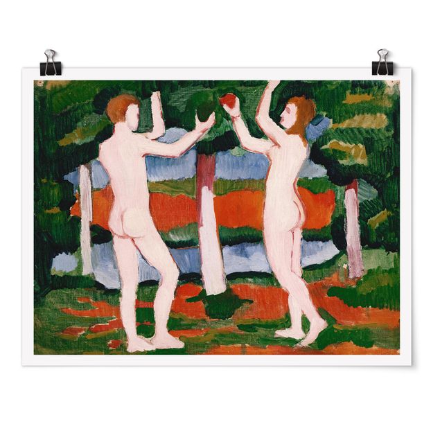 Quadro moderno August Macke - Adamo ed Eva