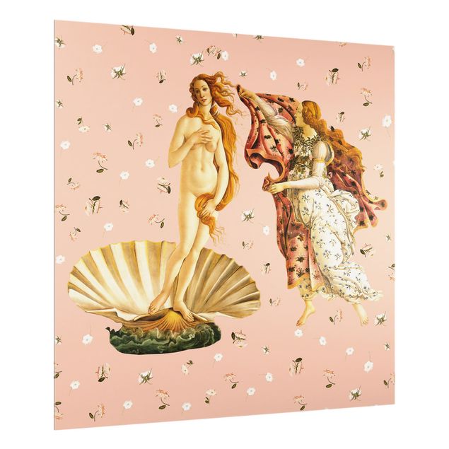 Decorazioni per cucina La Venere di Botticelli su rosa
