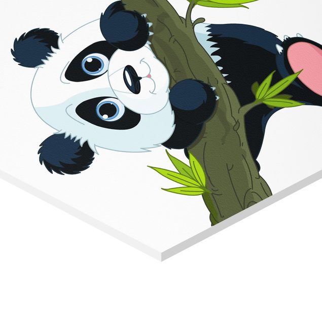 Quadri stampe Panda arrampicatore