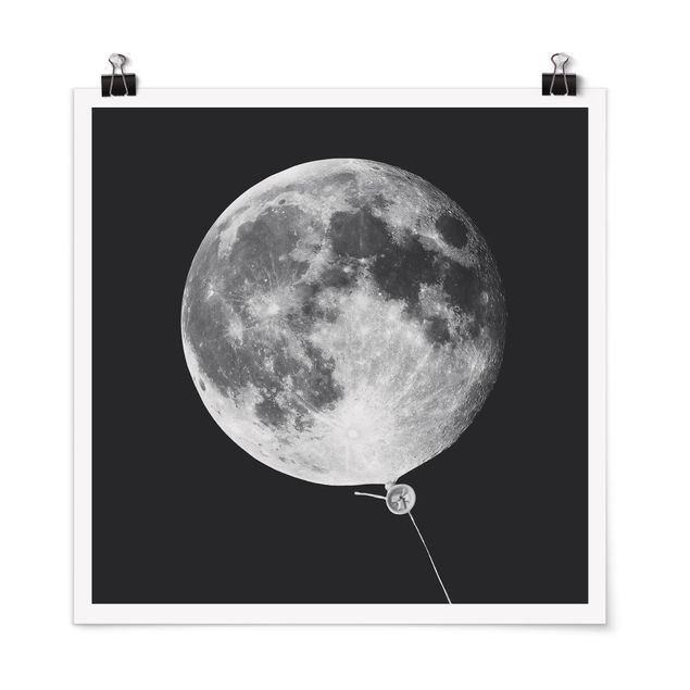 Riproduzione quadri famosi Palloncino con luna