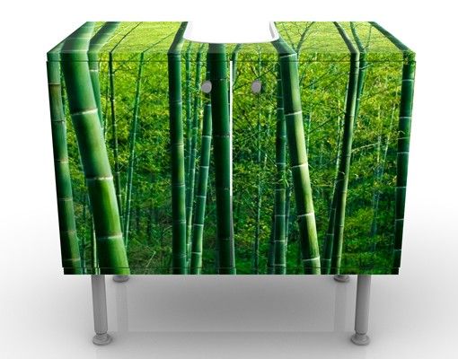 Mobili sottolavabo verdi Foresta di bambù n.2