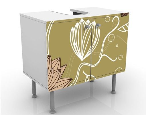 Mobile per lavabo design Art Nouveau Flower