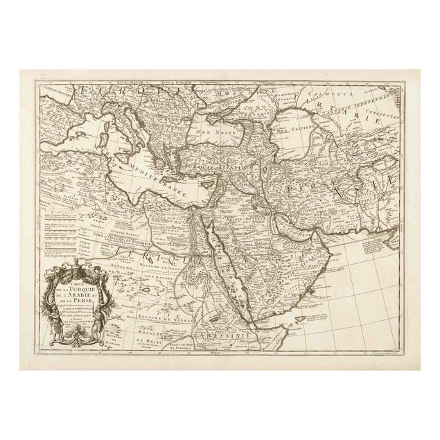 Paraschizzi cucina Mappa vintage del Medio Oriente