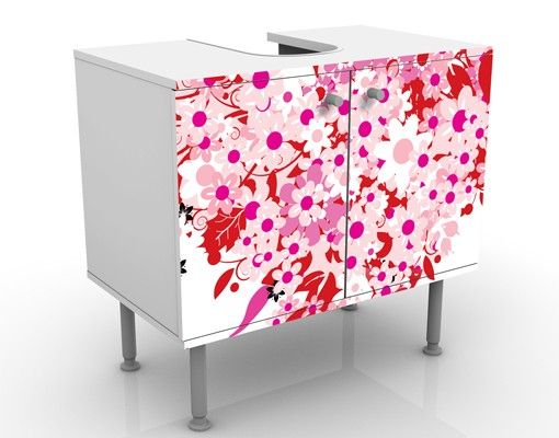 Mobile per lavabo design Floral Retro Heart