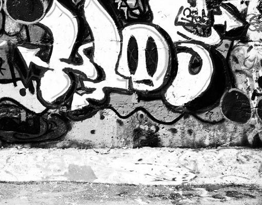 Mobile sottolavabo nero Graffiti d'arte