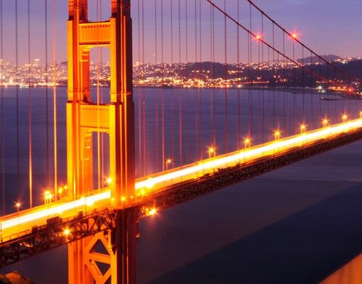 Mobile bagno sottolavabo Ponte del Golden Gate di notte
