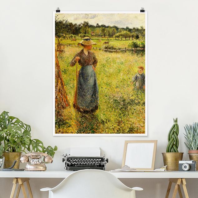 Poster - Camille Pissarro - The Haymaker - Verticale 4:3