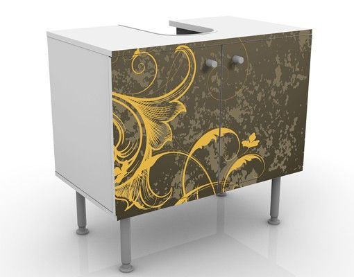 Mobile per lavabo design Curlicues In Gold And Silver