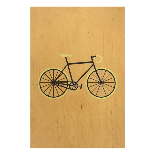 Quadri stampe Bicicletta in giallo