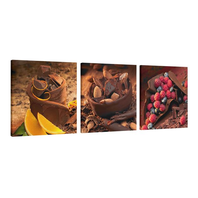 Quadri stampe Cioccolato con frutta e mandorle