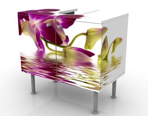 Mobili sottolavabo multicolore Acque di orchidee rosa