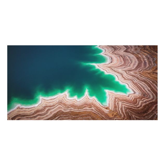 Paraschizzi cucina vetro Paesaggio stratificato sul Mar Morto