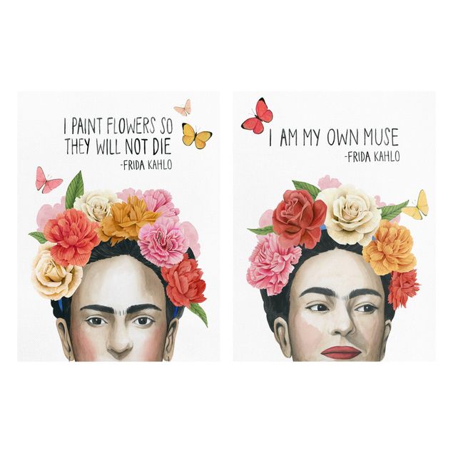 Quadri colorati Pensieri di Frida Set I