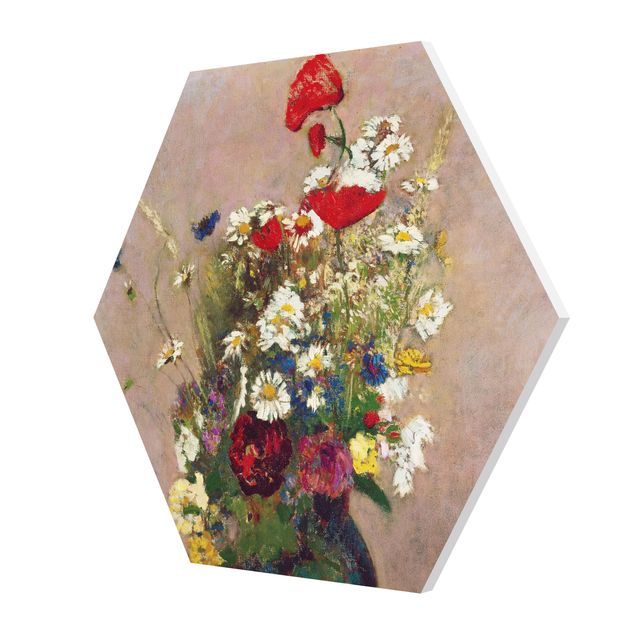 Riproduzioni quadri Odilon Redon - Vaso di fiori con papaveri