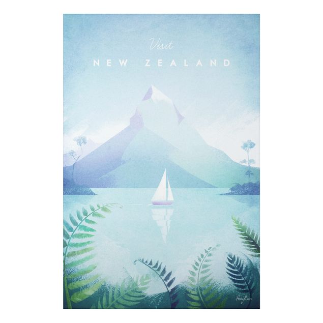 Quadro montagna Poster di viaggio - Nuova Zelanda