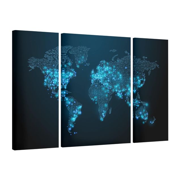 Quadri città Mondo connesso - Mappa del mondo