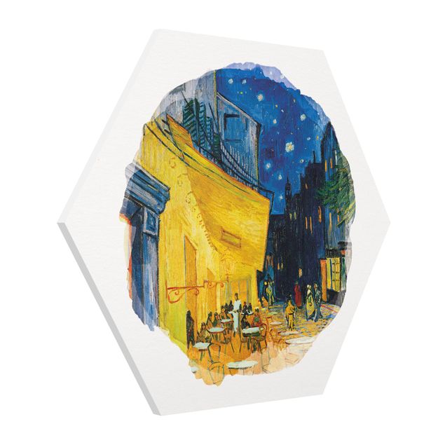 Stampe quadri famosi Acquerelli - Vincent Van Gogh - Terrazza del caffè ad Arles