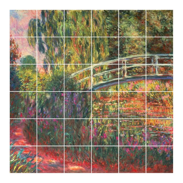 Adesivi mattonelle Claude Monet - Ponte giapponese nel giardino di Giverny