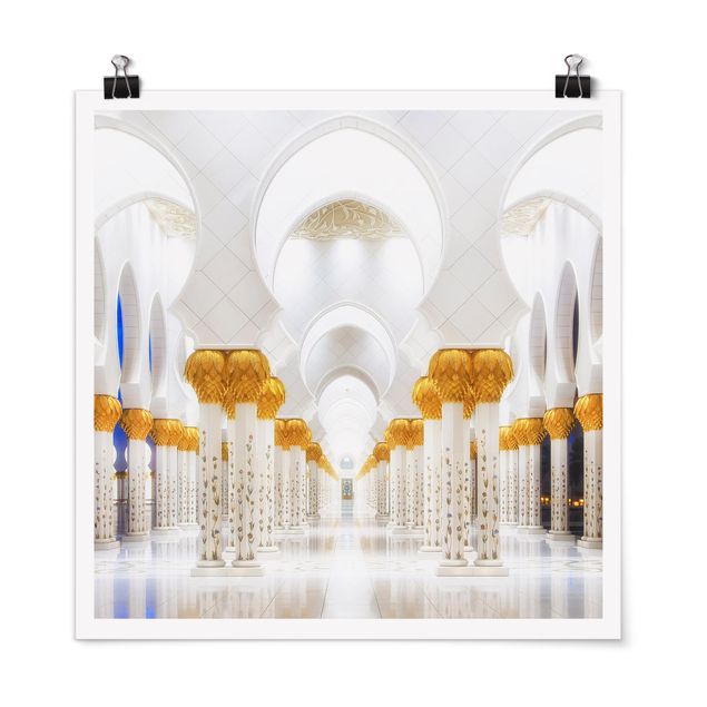 Quadro città Moschea in oro