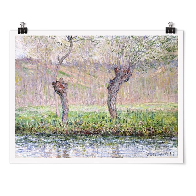 Quadro alberi Claude Monet - Alberi di salice in primavera