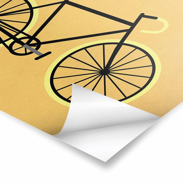 Stampe Bicicletta in giallo