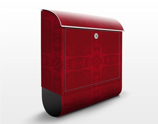 Cassetta posta rossa Ornamento orientale rosso