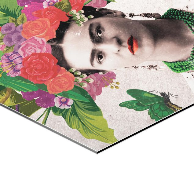 Stampe Frida Kahlo - Ritratto di fiori
