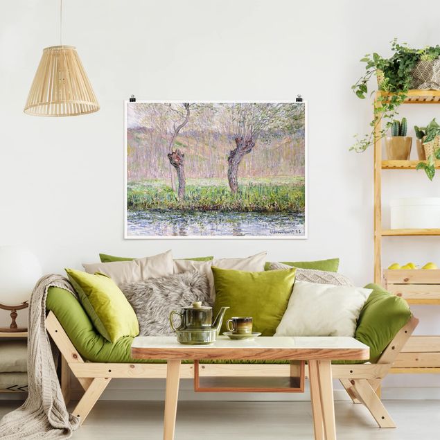 Quadro paesaggio Claude Monet - Alberi di salice in primavera