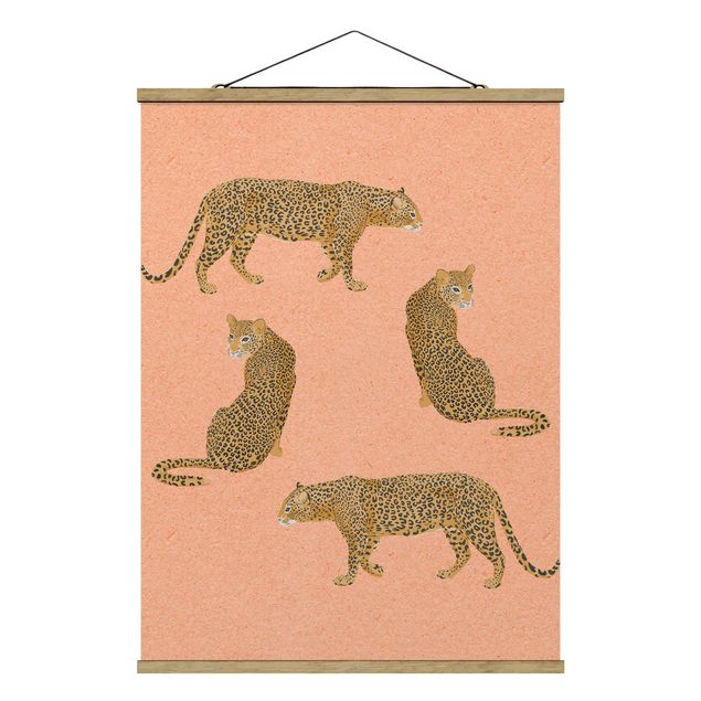 Quadro animali Illustrazione - Leopardo Rosa Pittura