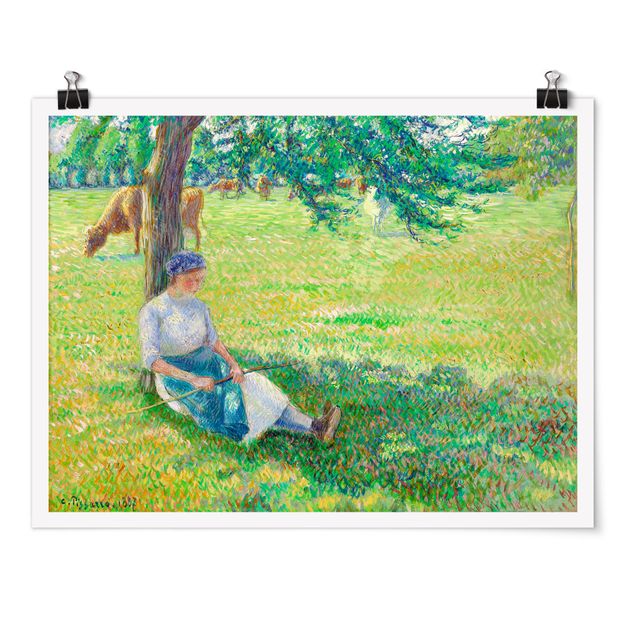Romanticismo quadri Camille Pissarro - Cowgirl, Eragny