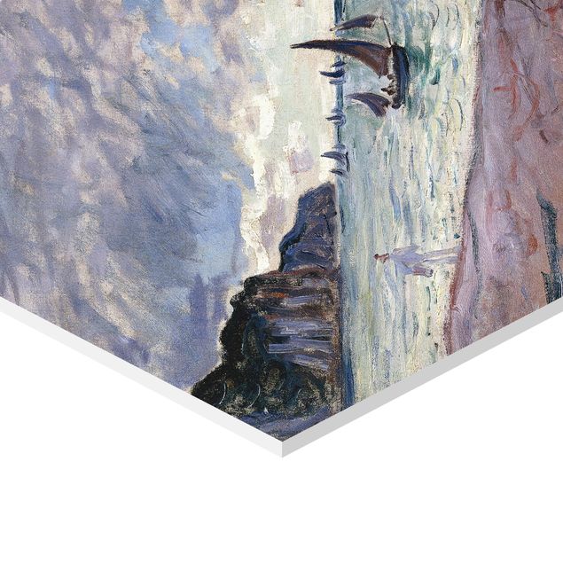 Riproduzione quadri famosi Claude Monet - Barche da pesca davanti alla spiaggia e alle scogliere di Pourville