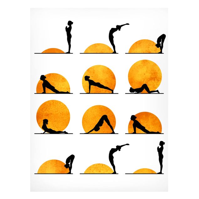 Riproduzioni quadri Yoga - Saluto al sole