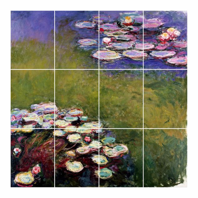 Pellicole per piastrelle verdi Claude Monet - Ninfee