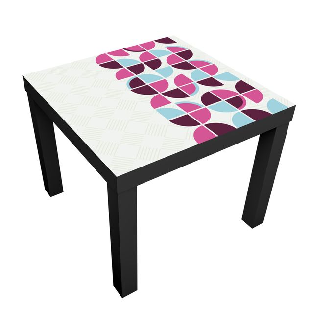 Carta adesiva per mobili IKEA - Lack Tavolino A retro circles pattern design