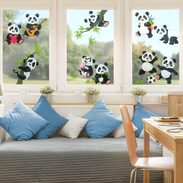 Decorazioni cameretta Panda - Set grande