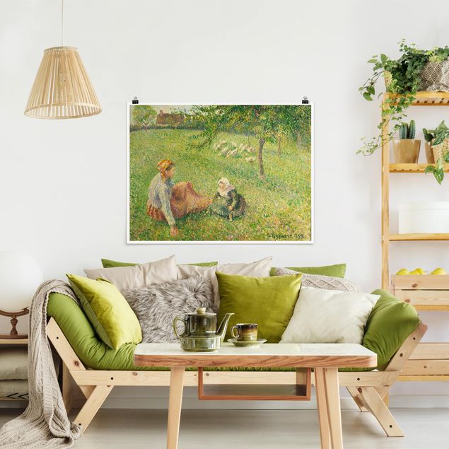 Quadri puntinismo Camille Pissarro - Il pascolo delle oche