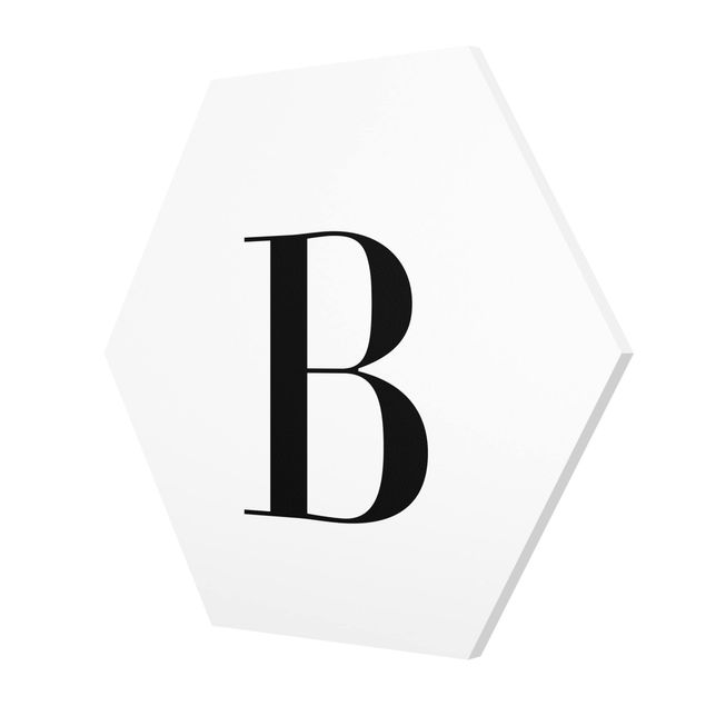 Esagono in forex - Lettera Serif Bianco B
