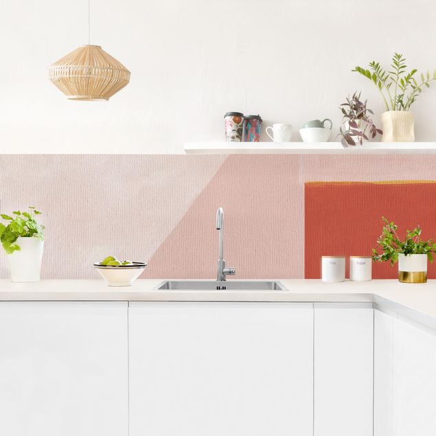 Rivestimento cucina - Geometria rosa