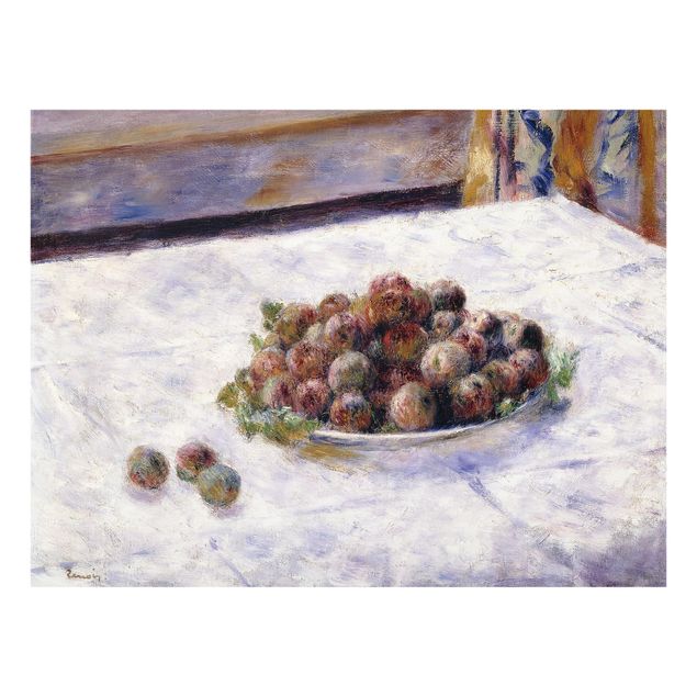 Paraschizzi con riproduzioni Auguste Renoir - Natura morta, un piatto di prugne