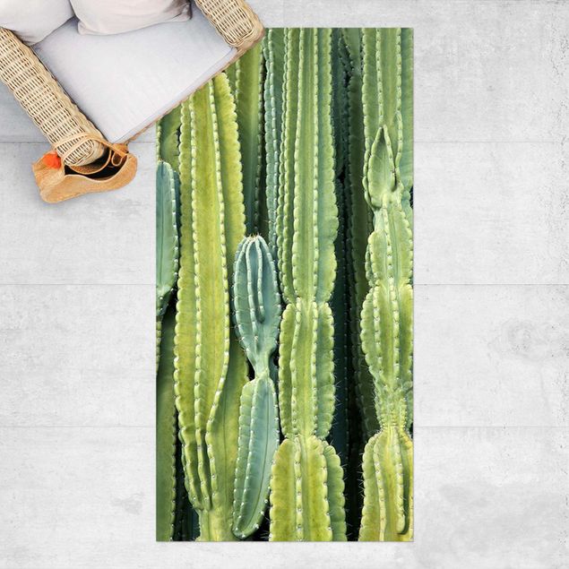 tappeto per terrazzo esterno Muro di cactus